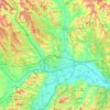 Carte topographique Asti, altitude, relief