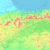 Carte topographique Carabobo, carte du relief, carte des altitudes