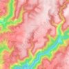 Carte topographique Lacroix-Barrez, carte du relief, carte des altitudes
