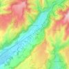 Carte topographique Vic-sur-Cère, altitude, relief