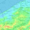 Carte topographique Flandre-Occidentale, altitude, relief