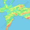 Carte topographique Crozon, carte du relief, carte des altitudes