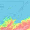 Carte topographique Perros-Guirec, carte du relief, carte des altitudes
