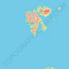 Carte topographique Svalbard and Jan Mayen, altitude, relief