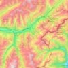 Carte topographique Brigue, altitude, relief