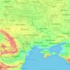 Carte topographique Ukraine, altitude, relief
