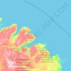 Carte topographique Troms og Finnmark, altitude, relief