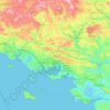 Carte topographique Morbihan, carte du relief, carte des altitudes